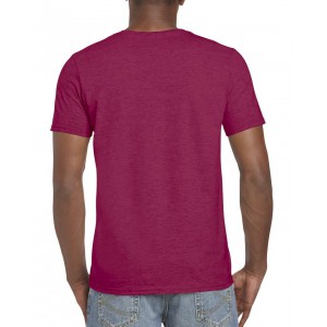 Gildan SoftStyle frfi pl, Heather Cardinal (T-shirt, pl, kevertszlas, mszlas)