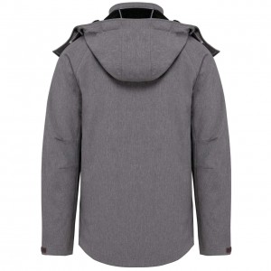 Kariban frfi kapucnis softshell dzseki, Marl Grey (dzseki)