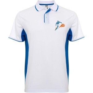 Montmelo rvid ujj uniszex sportpl, white, royal blue (T-shirt, pl, kevertszlas, mszlas)