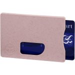 RFID szalma kártyatartó, pink (13510102)
