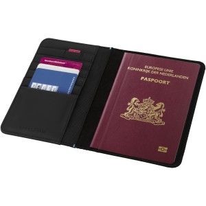 ODYSSEY útlevéltartó tárca, gyöngyvászon, fekete (tárca)